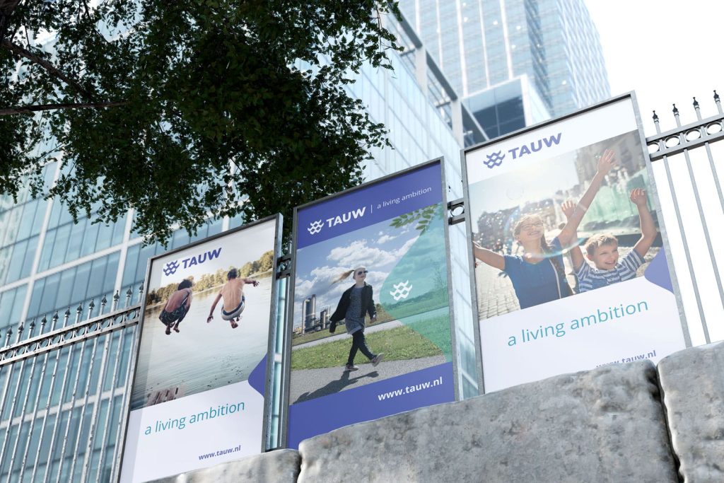 Design van TAUW posters in een publieke omgeving